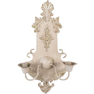 Lampa na ścianę Clayre & Eef 5LMP380, beżowo-zielona, 40x18x70 cm, E14, max 2x25W