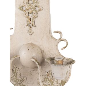 Lampa na ścianę Clayre & Eef 5LMP380, beżowo-zielona, 40x18x70 cm, E14, max 2x25W