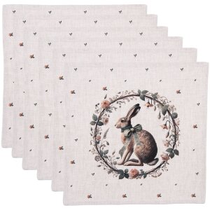 Serwetki Clayre & Eef NLE43, 6 szt., 40x40 cm,...