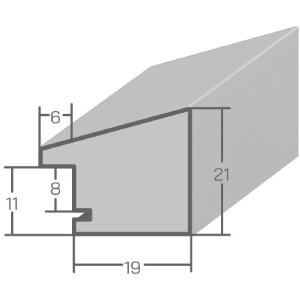 Ramka na zdjęcia MendeFrames H130, biała, 13x13 cm, szkło antyrefleksowe