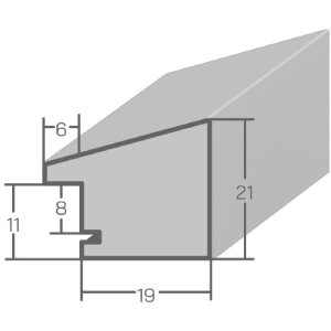 Ramka na zdjęcia z drewna MendeFrames H130 biała 15x15 cm z szkłem antyrefleksowym