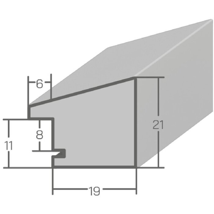 Ramka na zdjęcia z drewna H130 biała 50x75 cm z szkłem antyrefleksyjnym MendeFrames