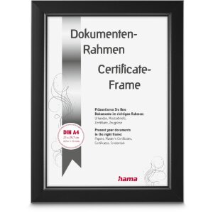 Ramka na zdjęcia Chill, czarna, format DIN A4, z szkłem refleksyjnym