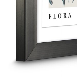 Ramka na zdjęcia Hama Flora, kontrastowy szary, 15 x 20 cm