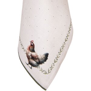 Ręcznik kuchenny Clayre & Eef 50x70 cm, beżowo-brązowy, 100% bawełna