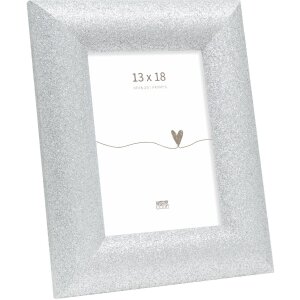 Ramka drewniana Deknudt S97DD7 – srebrna, szkło...
