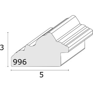 Rama drewniana Deknudt S996K – biała/czarna, szkło akrylowe, 30x40–40x60 cm