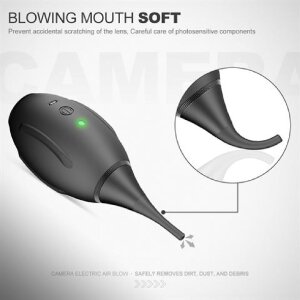 Elektryczny wietrak do czyszczenia Lensgo – 4 kPa, USB-C, 4 dysze, uchwyt silikonowy
