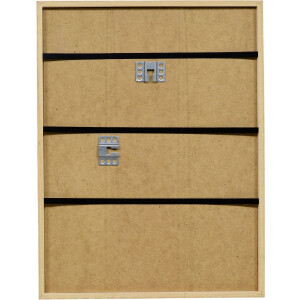 Ramka na zdjęcia z drewna Effect, neonowo-pomarańczowa, 40x60 cm, z szkłem akrylowym typu muzeum