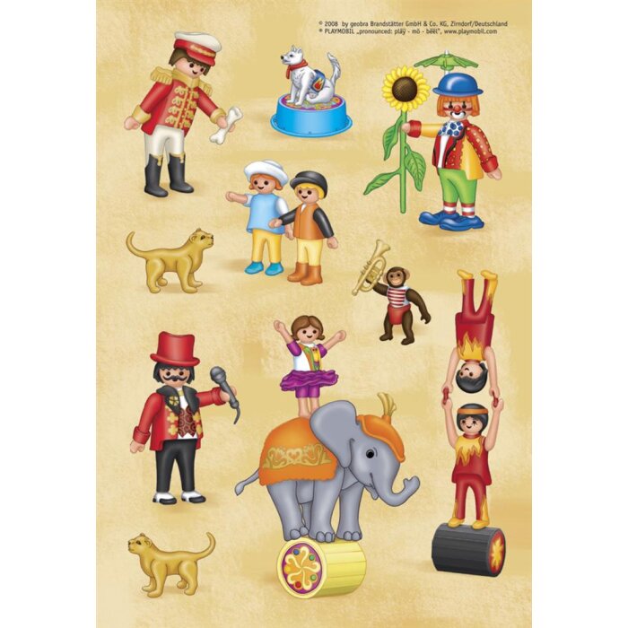 Etykieta ozdobna licencja Playmobil Cyrk 2 str.