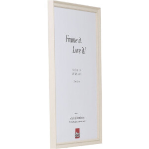 Ramka na zdjęcia z drewna Profil 2440, biała, 20x30 cm, z szkłem muzealnym