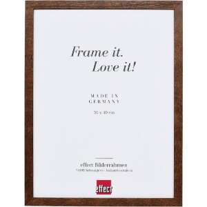 Lustrzana ściana z drewnianym profilem 2430, orzechowy, 10,5x14,8 cm – Effect