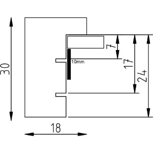 Rama na zdjęcia Effect – drewno dębowe, profil 2430, szkło akrylowe, z odstępem