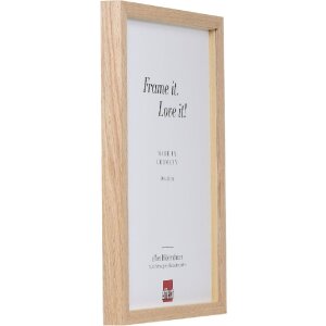 Rama na zdjęcia z drewna dębowego Profil 2430, 9x13 cm, szkło akrylowe, element podtrzymujący