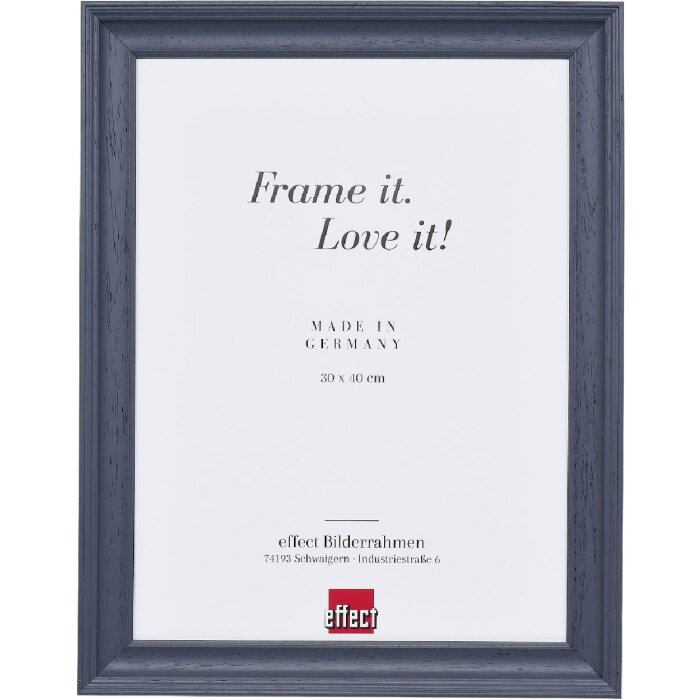 Żelazne lustro profilowe 2420 z drewna, 60x90 cm, szarość – Effect