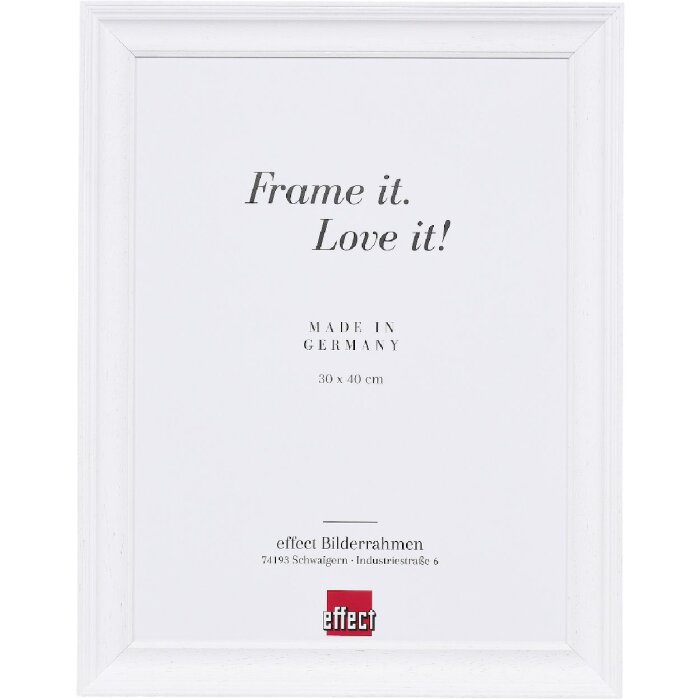 Lustrze ścienne z ramą drewnianą 50x50 cm, białe – styl Effect Spiegel Profil 2420