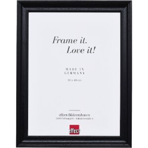 Lustrzana ściana w profilu z drewna 2420, 42x59,4 cm, czarna – Effect