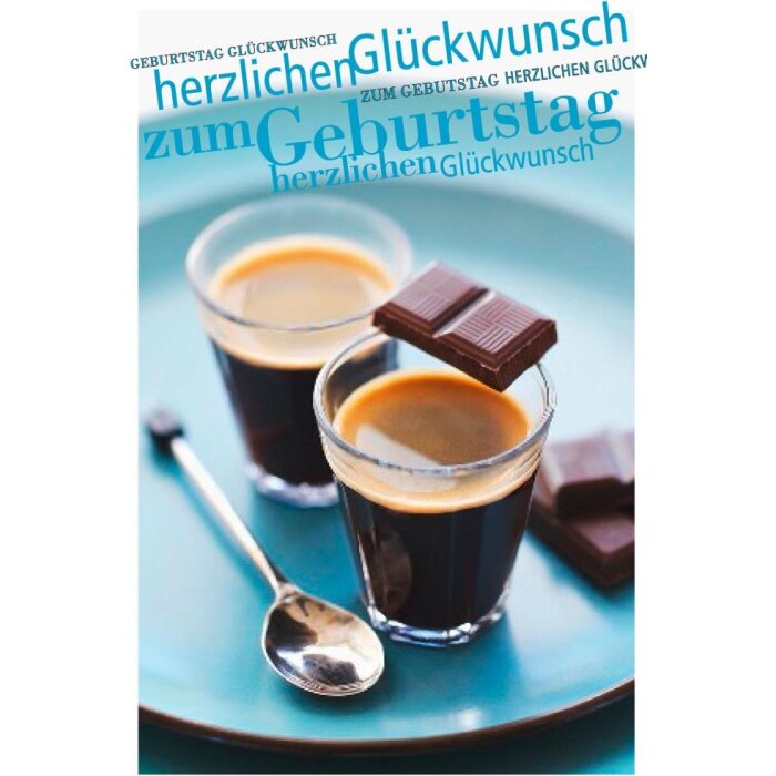 Kartka urodzinowa Espresso Czekolada