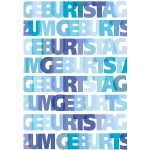 Kartka urodzinowa Artebene niebieska