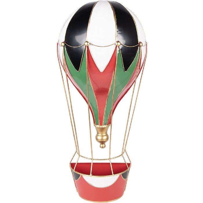 Balon na ciepło w powietrzu Clayre & Eef, czerwono-biały, 26x14x62 cm