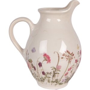 Wazon dekoracyjny Clayre & Eef, beżowo-różowy, 21x16x25 cm