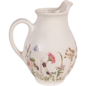 Kanne ceramiczna Clayre & Eef, beżowo-różowa, 16x12x19 cm – dekoracja wnętrz