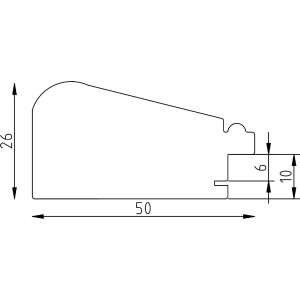 Ramka na zdjęcia z drewna Effect Profil 95 złota 60x80 cm z szkłem muzealnym