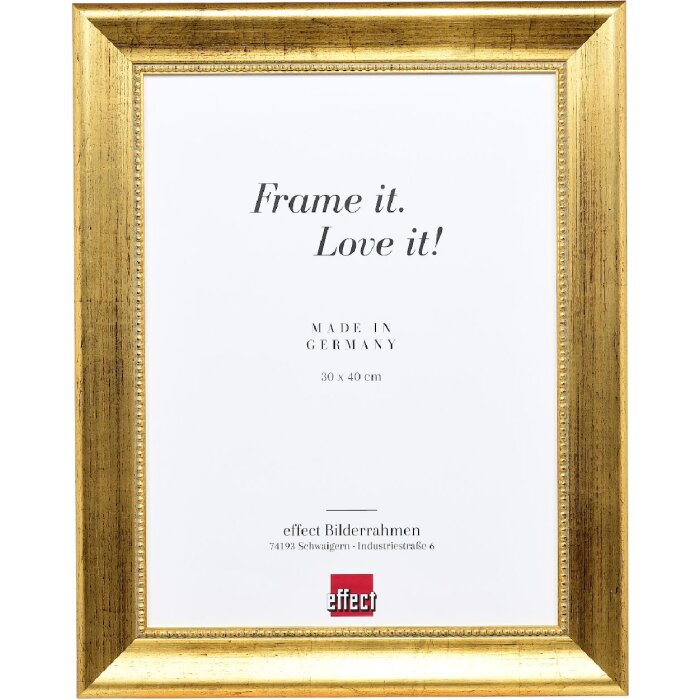 Ramka na zdjęcia Effect Profil 95 złoty 21x29,7 cm z szkłem muzealnym