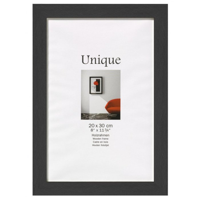 30x45 Unique 5 Black Wood Frame