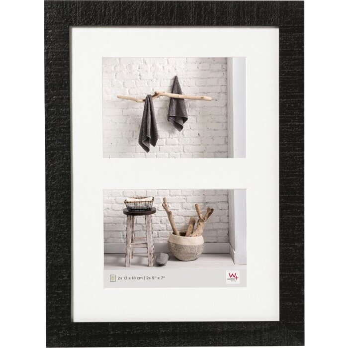 Walther Wooden Gallery Frame HOME black 2 zdjęcia 13x18 cm
