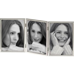 Walther Metall-Portraitrahmen Chloe 3 Fotos 13x18 cm silber glänzend