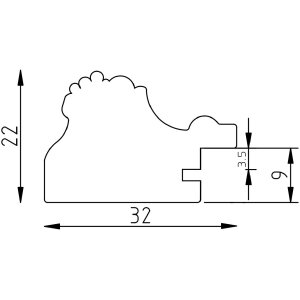 Ramka na zdjęcia z drewna w stylu barokowym, antyk złoty, 7x10 cm, szkło akrylowe