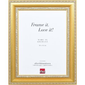 Ramka drewniana Effect Profil 31 – szkło akrylowe, złoto, 9x13 cm