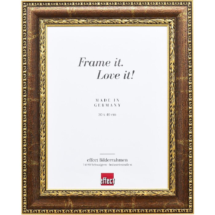 Rama drewniana Effect Profil 31, 50x75 cm, brązowa – z szkłem normalnym