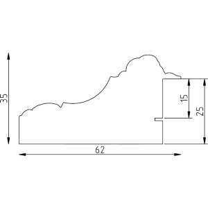 Rama drewniana Effect Profil 31, 50x75 cm, brązowa – z szkłem normalnym