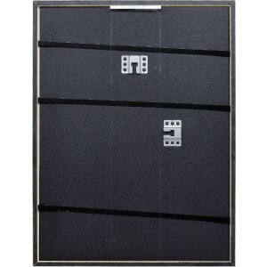 Ramka na zdjęcia z drewna Effect, profil 29, srebrna, 25x50 cm, z szkłem antyrefleksyjnym