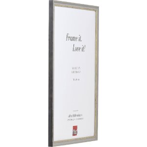 Ramka drewniana Effect Profil 25, szara, 25x50 cm z szkłem akrylowym