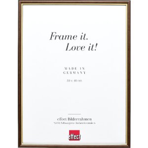 Rama z drewna solidnego Profil 23, 25x50 cm, brązowa z szkłem muzealnym