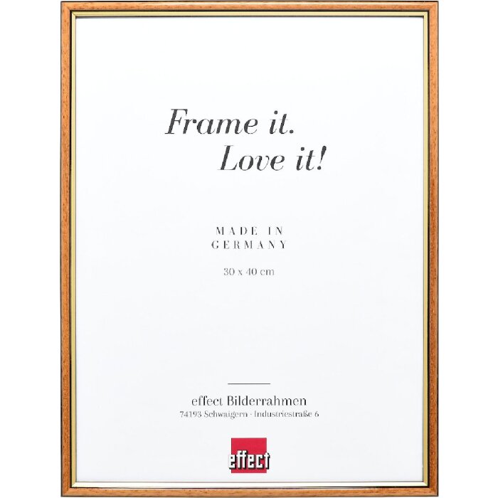 Ramka na zdjęcia Effect Profil 23, miodowa, 25x50 cm, z szkłem muzealnym