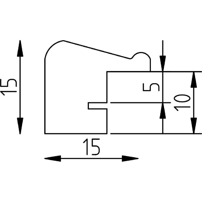 Effekt ramka z drewna Profil 22 orzechowy 25x50 cm z szkłem muzealnym