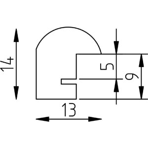 Ramka na zdjęcia z drewna Effect Profil 20 orzechowe 25x50 cm z szkłem akrylowym