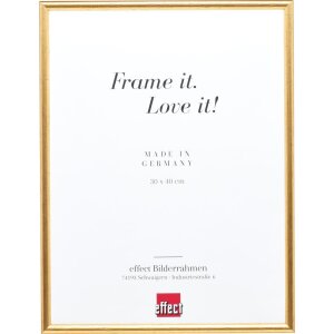 Ramka na zdjęcie z drewna Profil 20, złota, 40x60 cm, szkło antyrefleksyjne