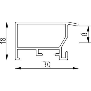 Rama na zdjęcia z aluminium Profil S3 srebrna 25x50 cm z...