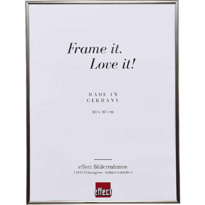 Ramka na zdjęcie 10x10 cm z szkłem muzealnym, platynowa, UV 70%