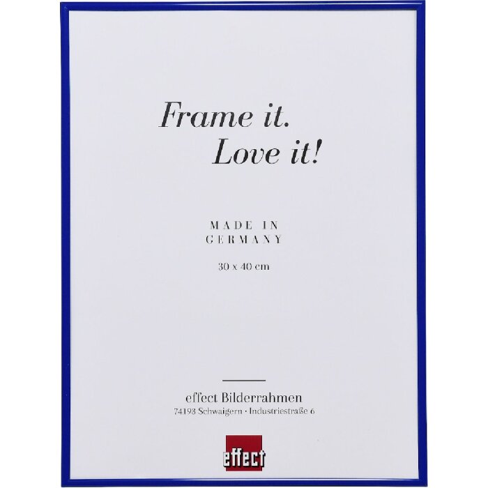 Ramka na zdjęcia z plastiku Art 10x10 cm, niebieska z szkłem muzealnym