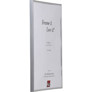 Rama plastikowa Effect 10x10 cm srebrna z szkłem muzealnym