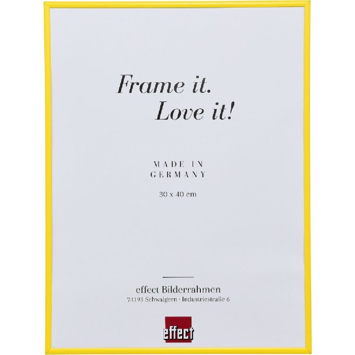Rama plastikowa Effect Art 49,3x68,5 cm, żółta, z szkłem akrylowym