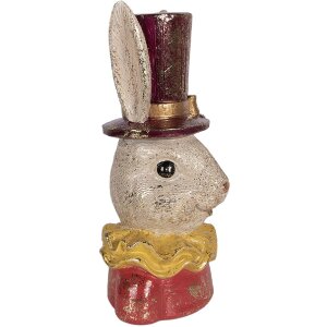 Bustka z królikiem Clayre & Eef – beżowo-różowa dekoracja do salonu 16x13x29 cm