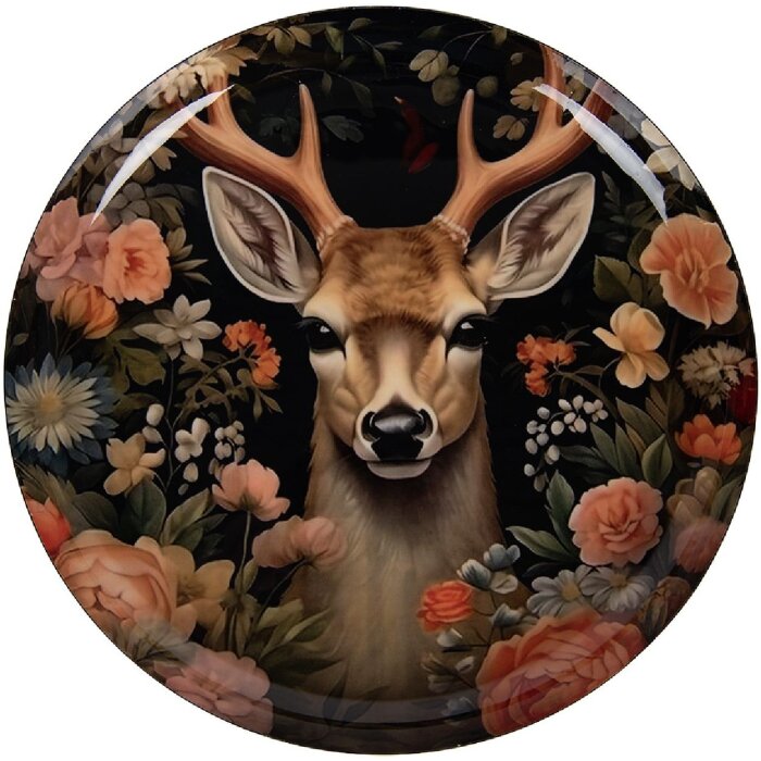 Miska dekoracyjna Clayre & Eef, czarno-brązowa, Ø 28 cm, z żelaza