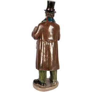 4-częściowa dekoracja świąteczna Clayre & Eef Weihnachtschor z poliresynu, 13x13x34 cm, czerwono-zielona